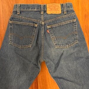 Vintage Levi's 501s jeans with raw hem/light distressing - size 24/25